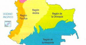 mapa de las regiones naturales de colombia
