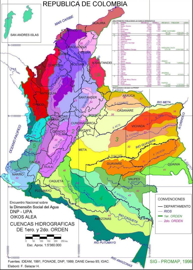 Ríos De Colombia - Mapa