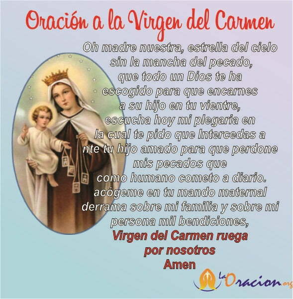 Oración poderosa a la virgen del Carmen